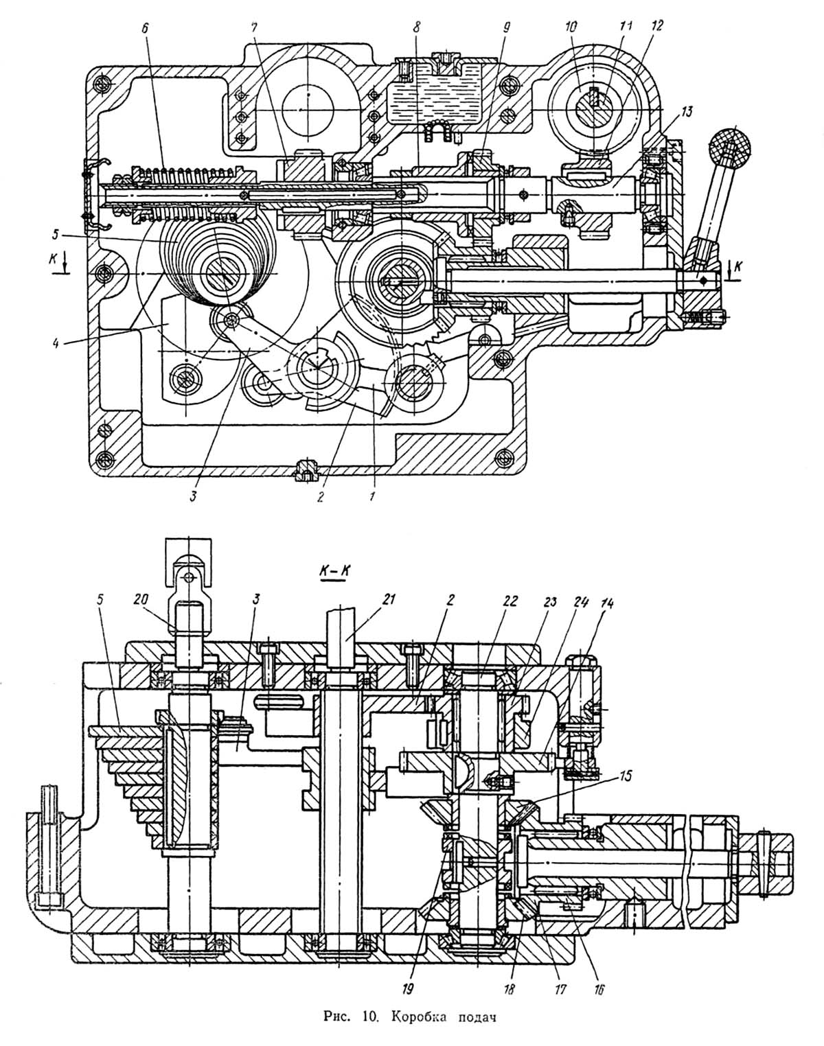 Коробка подач долбежного верстата 7А412